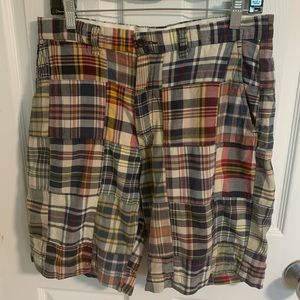 Vintage Polo Ralph Lauren Madras Prospect Shorts: size 31, 9 inch Inseam